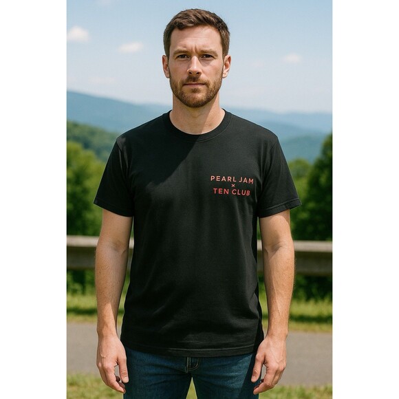 Bella + Canvas Other - Pearl Jam X Ten Club 2021 T Shirt Adult XL Black Double Sided Fan Club